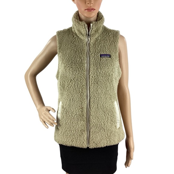 Patagonia Los Gatos Fleece Vest El Cap Khaki Beige Medium - Picture 1 of 7